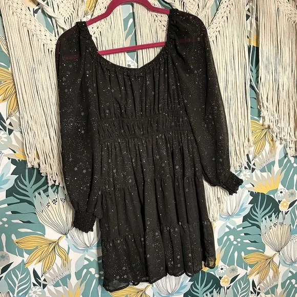 Blu Pepper Whimsigoth Y2K Fairy Grunge Black Dress Magical Dreamy Sz Medium - Picture 6 of 6